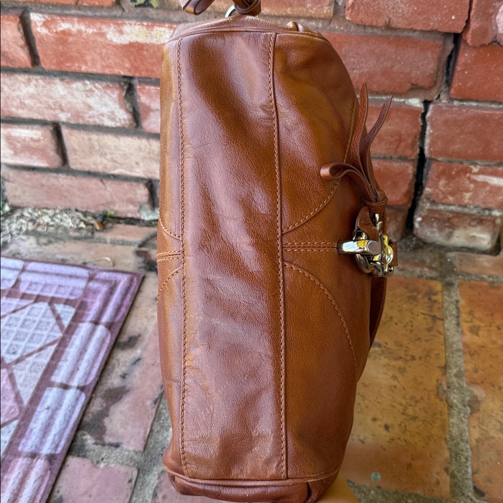 Francesco Biasia Brown Shoulder Bag with Braided Strap - Picture 7 of 12